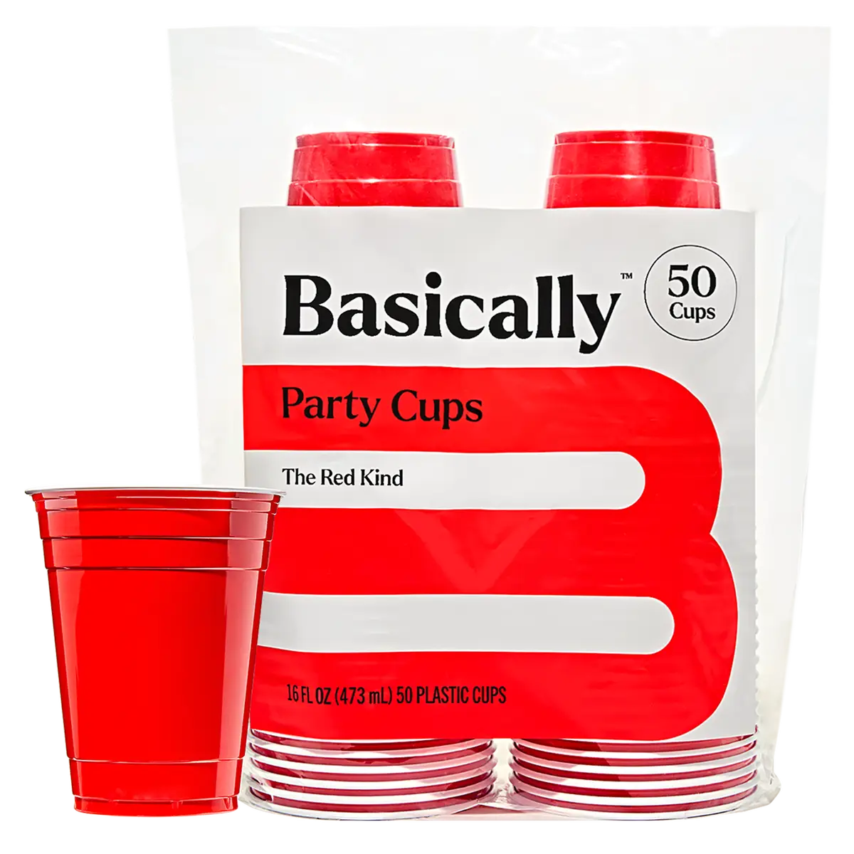 Gobelets de fete Basically (Le rouge, 50 gobelets)