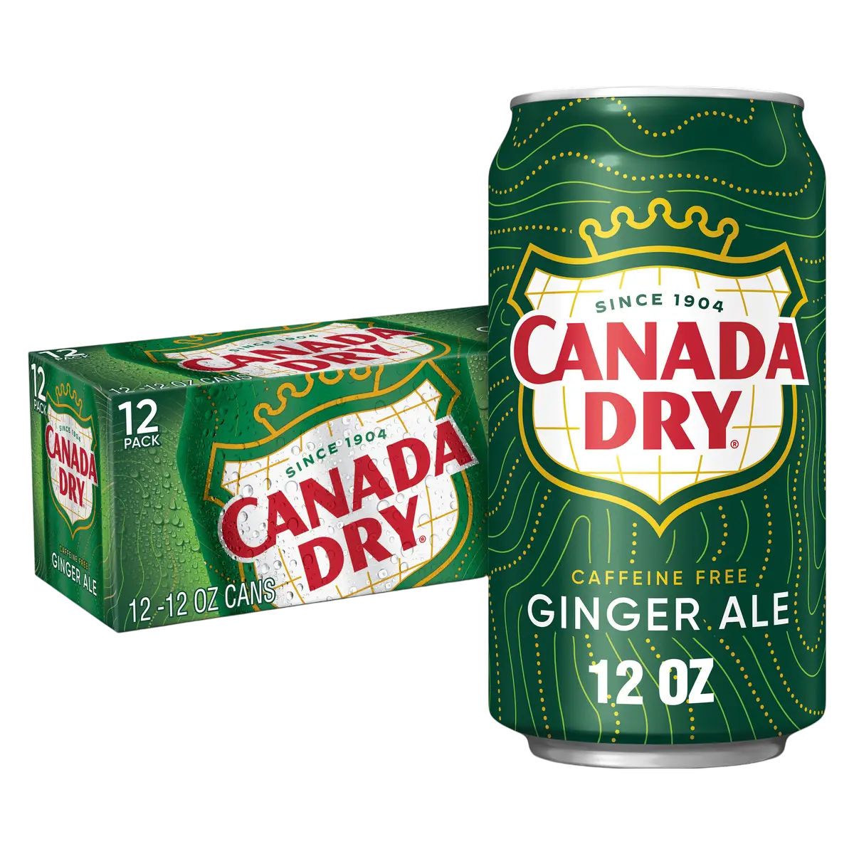 Canada Dry Ginger Ale (pack de 12 canettes, sans cafeine)