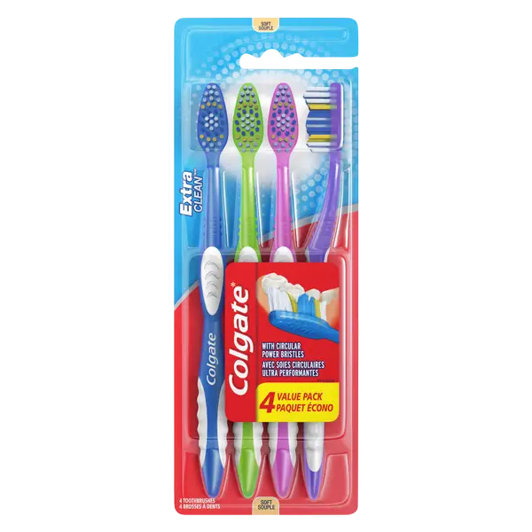 Colgate Extra Clean Brosses a Dents (paquet de 4)
