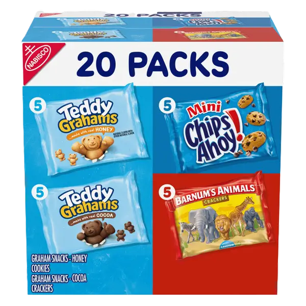 Nabisco Variety Pack (Teddy Grahams Miel & Cacao, Mini Chips Ahoy, Barnum's Animals)